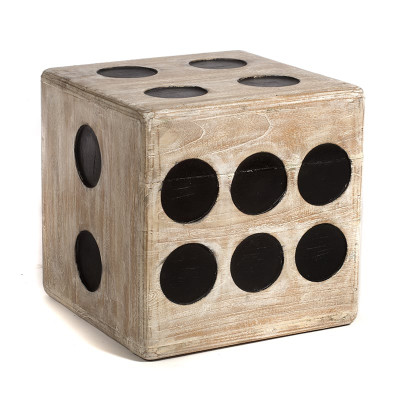 Artekko Artekko Glears Σκαμπώ Ξύλινο Ζάρι (40x40x40)cm 201-0376