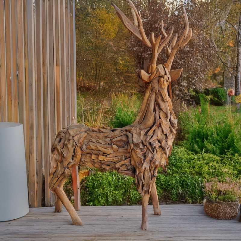 Artekko Artekko Munggur Ξύλινο Χειροποιητο Ελάφι σε Φυσική Απόχρωση (150x60x200)cm 201-0490