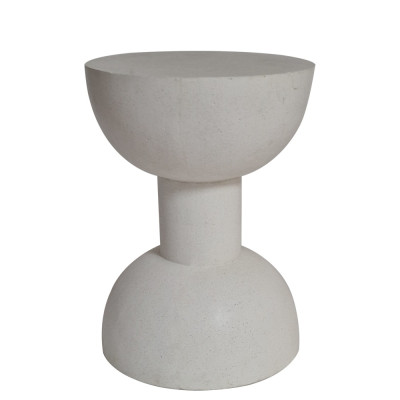 Artekko Artekko Solid Λευκό Βοηθητικό Τραπέζι από Terrazzo (51x51x70)cm 201-0492