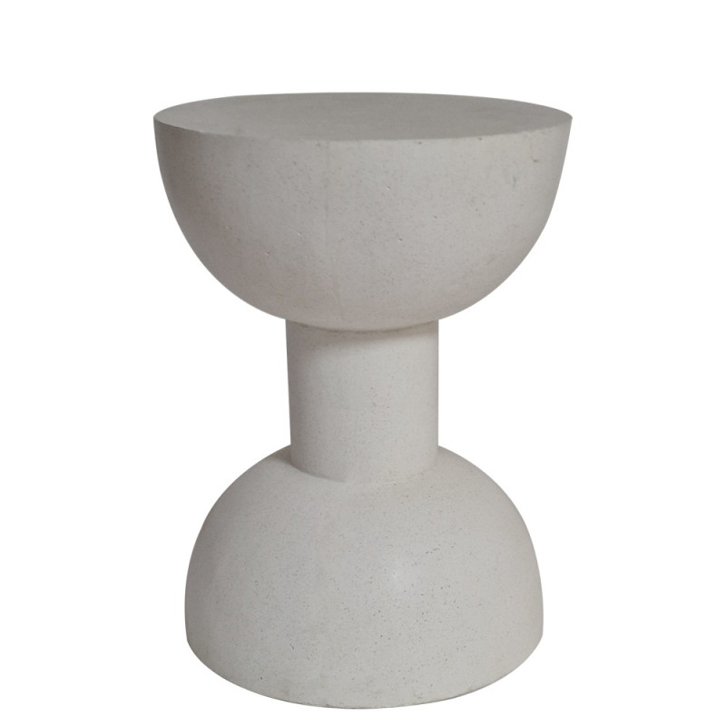 Artekko Artekko Solid Λευκό Βοηθητικό Τραπέζι από Terrazzo (51x51x70)cm 201-0492