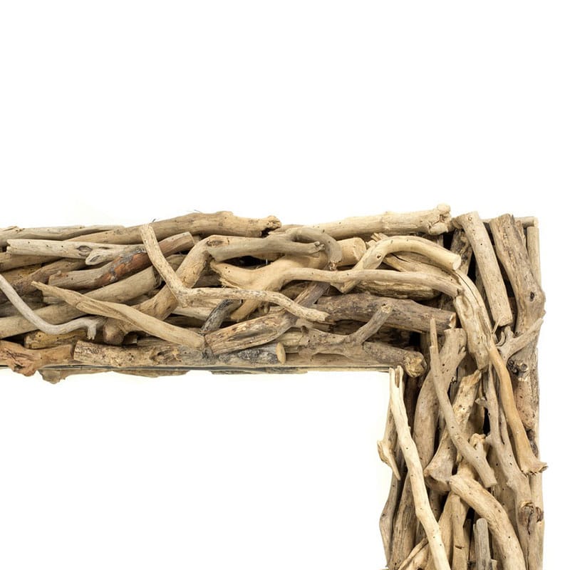 Artekko Artekko Alaih Καθρέπτης από Πλέγμα Κλαδιών Φυσικό Χρώμα (100x10x80)cm 201-9055