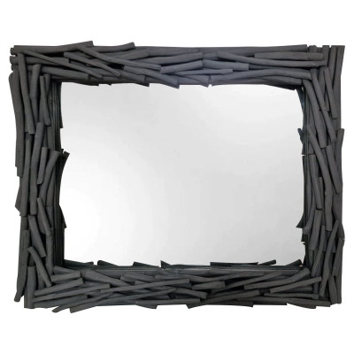 Artekko Artekko Nift Καθρέπτης από Πλέγμα Κλαδιών Γκρί (100x10x80)cm 201-9057