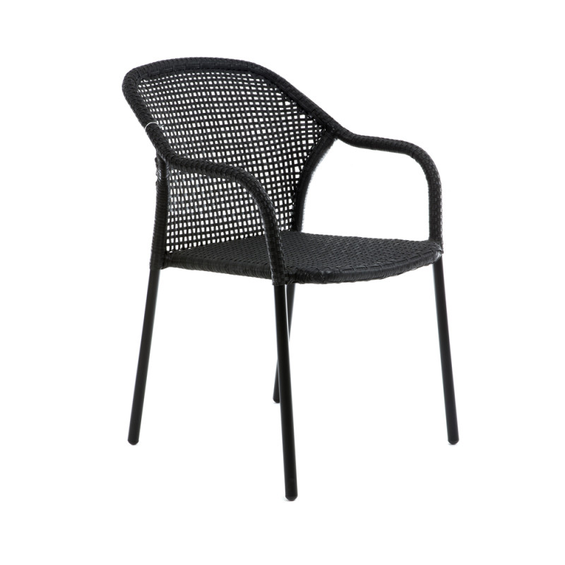 Artekko Artekko Μαύρη Καρέκλα Ρατάν (56x61x45)cm 248-4003