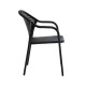 Artekko Artekko Μαύρη Καρέκλα Ρατάν (56x61x45)cm 248-4003