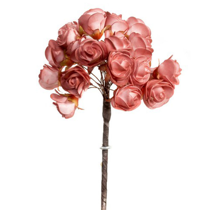 Artekko Artekko Roses Bouquet Μπουκέτο με Τεχνητά Τριαντάφυλλα Λάτεξ Σομόν (5x5x20)cm 304-2044