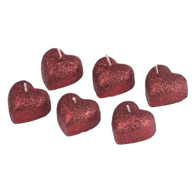 Artekko Artekko Raogtun Κεριά Κόκκινα σε Σχήμα Καρδιάς Σετ/6 (8x8x7)cm 343-1039