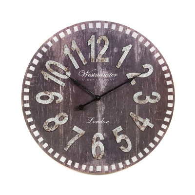 Artekko Artekko Uxueg Ρολόι Τοίχου Πλαστικό Καφέ (45.8x45.8x4.5)cm 410-2046