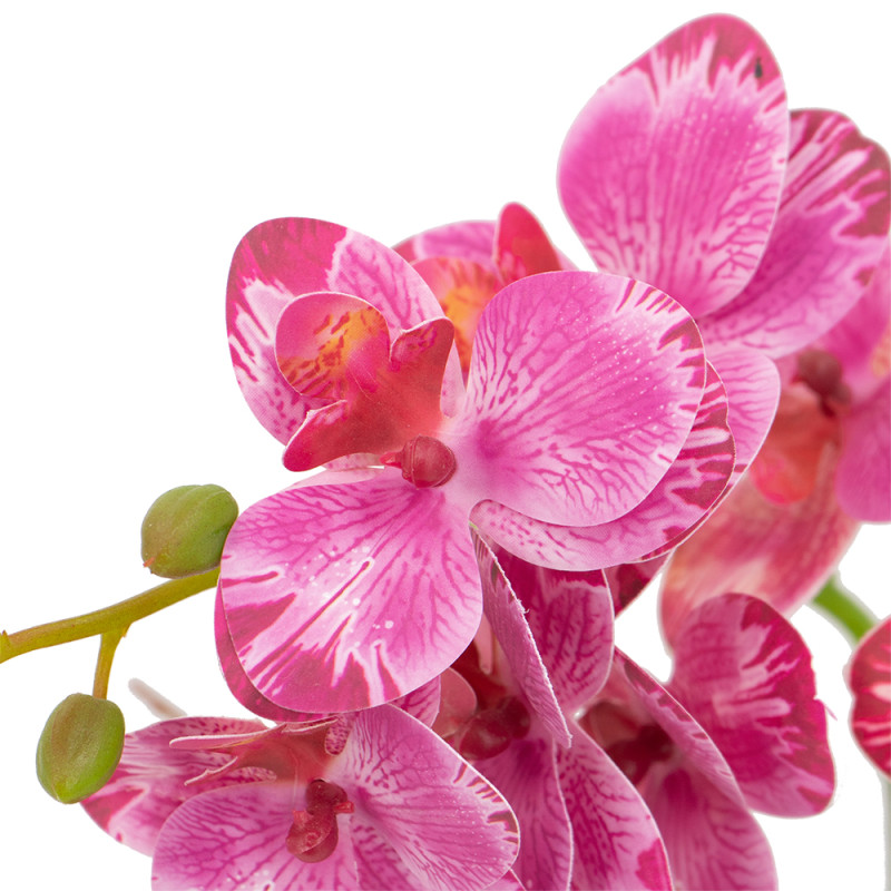 Artekko Artekko Orchid Τεχνητή Πλαστική Ροζ Ορχιδέα σε Γλάστρα (26x12x46)cm 420024-AB