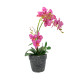 Artekko Artekko Orchid Τεχνητή Πλαστική Ροζ Ορχιδέα σε Γλάστρα (26x12x46)cm 420024-AB
