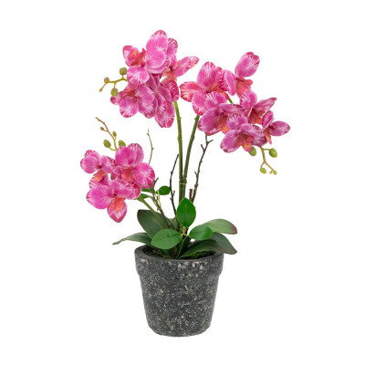 Artekko Artekko Orchid Τεχνητή Πλαστική Ροζ Ορχιδέα σε Γλάστρα (26x12x46)cm 420024-AB
