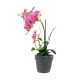 Artekko Artekko Orchid Τεχνητή Πλαστική Ροζ Ορχιδέα σε Γλάστρα (26x12x46)cm 420024-AB