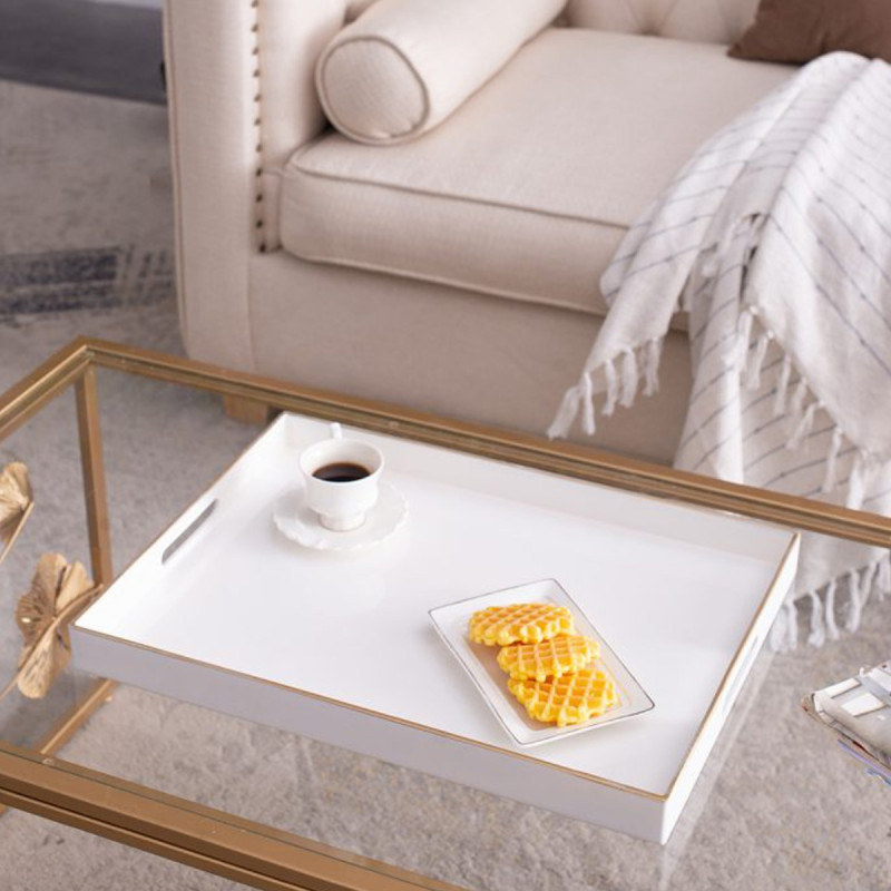 Artekko Artekko Tray Λευκός Πλαστικός Δίσκος Σερβιρίσματος (48x35.5x4)cm 42543