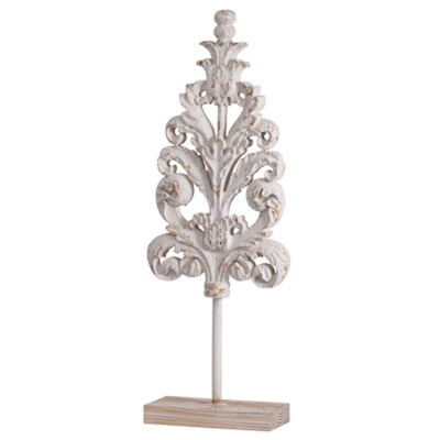 Artekko Artekko Kawan Επιτραπέζιο Διακοσμητικό από Ξύλο Ελάτης σε Λευκή Πατίνα (24x9.5x65)cm 43457