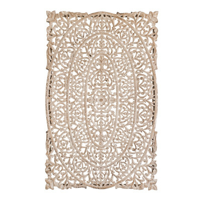 Artekko Artekko Ξύλινο Διακοσμητικό Τοίχου σε Λευκή Πατίνα (122x76x3.4)cm 43809