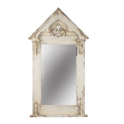 Artekko Artekko Jips Καθρέπτης Τοίχου Λευκη Πατίνα (69x10x124)cm 43975-DS