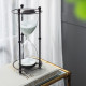 Artekko Artekko Hourglass Διακοσμητική Κλεψύδρα σε Μαύρη Μεταλλική Βάση με Λευκή Άμμο (15.8x15.8x33)cm 44360-WHIT