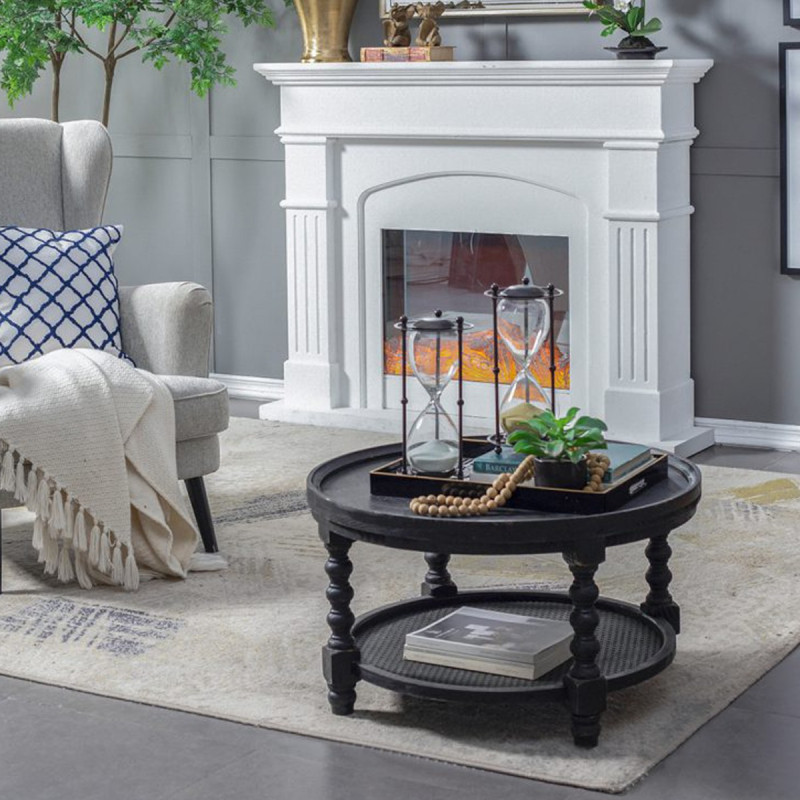 Artekko Artekko Hourglass Διακοσμητική Κλεψύδρα σε Μαύρη Μεταλλική Βάση με Λευκή Άμμο (15.8x15.8x33)cm 44360-WHIT