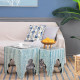 Artekko Artekko Ivory Βοηθητικά Τραπεζάκια Σκαμπό MDF Capiz Μπλε (45x45x50.5)cm Σετ/2 44826-BLUE