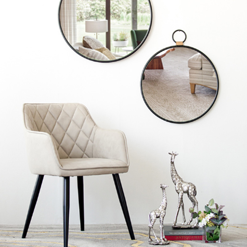 Artekko Artekko Mirror Μαύρος Μεταλλικός Καθρέπτης Τοίχου με Χρυσές Λεπτομέρειες (50x2x58)cm 45258