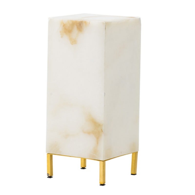 Artekko Artekko Plats Λευκό Επιτραπέζιο Μαρμάρινο Φωτιστικό (15x15x35.5)cm 45590CE