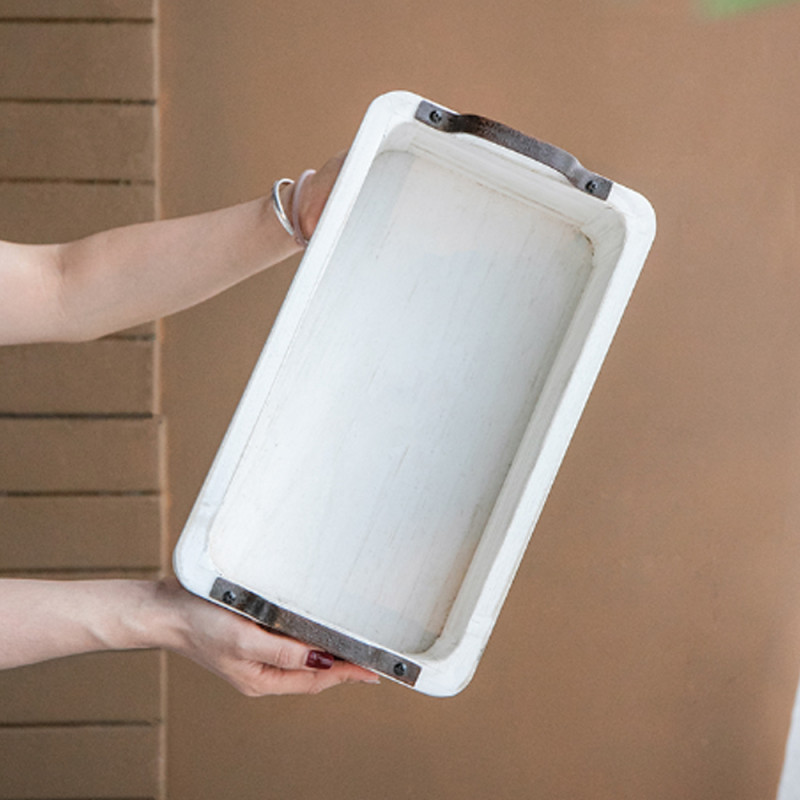 Artekko Artekko Paulownia Wood Διακοσμητικοί Δίσκοι από Ξύλο και Μέταλλο σε Φυσική Απόχρωση (50x35x14)cm (44.5x30.5x14)cm (40.6x26.7x14)cm (35.5x20.3x14)cm (30.5x15.2x14)cm 5pcs 45692