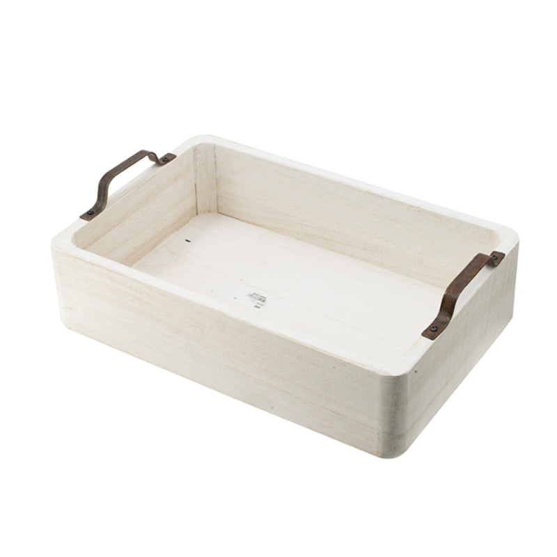 Artekko Artekko Paulownia Wood Διακοσμητικοί Δίσκοι από Ξύλο και Μέταλλο σε Φυσική Απόχρωση (50x35x14)cm (44.5x30.5x14)cm (40.6x26.7x14)cm (35.5x20.3x14)cm (30.5x15.2x14)cm 5pcs 45692