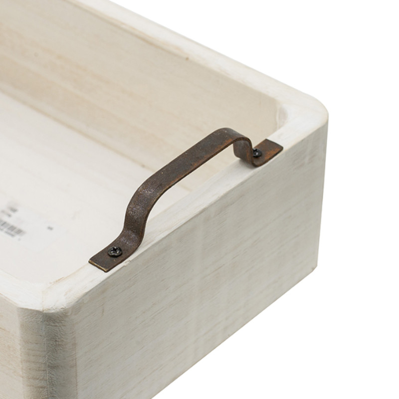 Artekko Artekko Paulownia Wood Διακοσμητικοί Δίσκοι από Ξύλο και Μέταλλο σε Φυσική Απόχρωση (50x35x14)cm (44.5x30.5x14)cm (40.6x26.7x14)cm (35.5x20.3x14)cm (30.5x15.2x14)cm 5pcs 45692