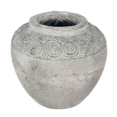 Artekko Artekko Pot Κασπώ από Τερακότα σε Γκρι Πατίνα (26x26x23.5)cm 460168