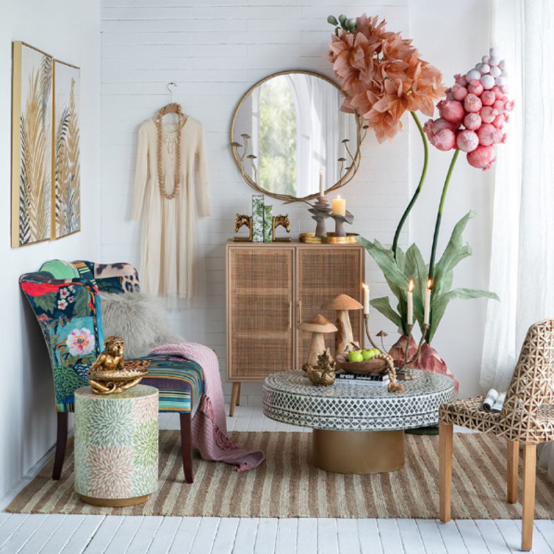 Artekko Artekko Cement Κηροπήγιο σε Σχήμα Μανιταριού Τσιμεντένιο Μπεζ (16.5x16x25.5)cm 460266