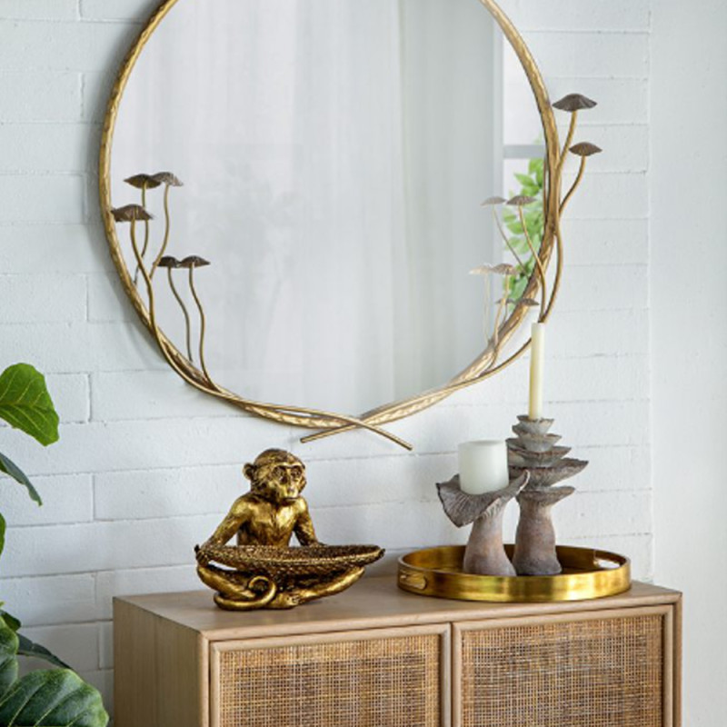 Artekko Artekko Cement Κηροπήγιο σε Σχήμα Μανιταριού Τσιμεντένιο Μπεζ (16.5x16x25.5)cm 460266