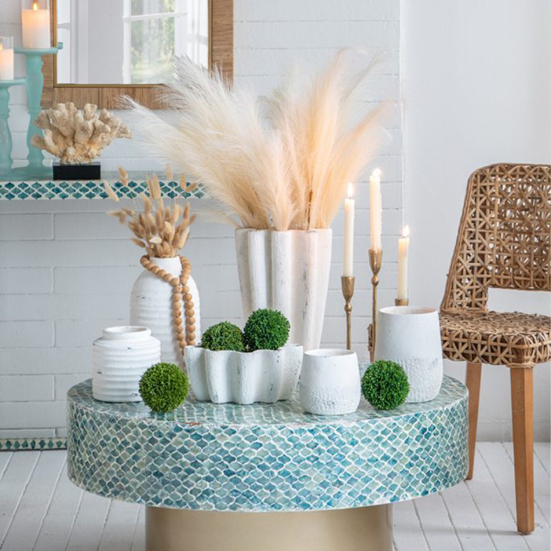 Artekko Artekko Cement Λευκό Τσιμεντένιο Βάζο (22.5x18x30)cm 460288