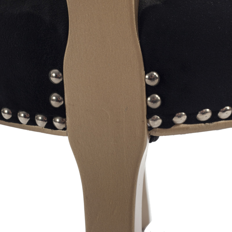 Artekko Artekko Royal Πολυθρόνα με Βελούδο Χρυσό Μαύρο (56.6x52.1x75.7)cm 47995