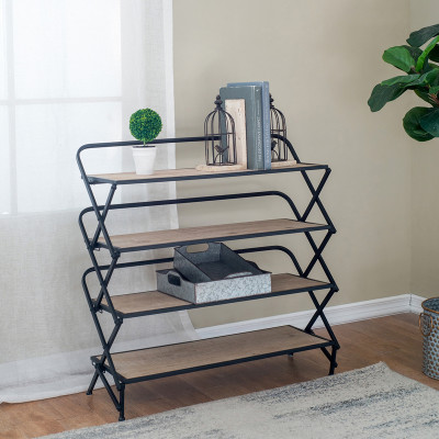 Artekko Artekko Clift Ραφιέρα Ξύλο-Μέταλλο 4 Ράφια (84.5x32x87)cm 48367