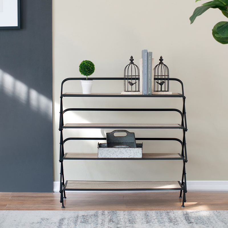 Artekko Artekko Clift Ραφιέρα Ξύλο-Μέταλλο 4 Ράφια (84.5x32x87)cm 48367