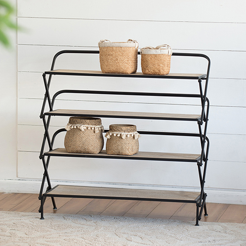 Artekko Artekko Clift Ραφιέρα Ξύλο-Μέταλλο 4 Ράφια (84.5x32x87)cm 48367