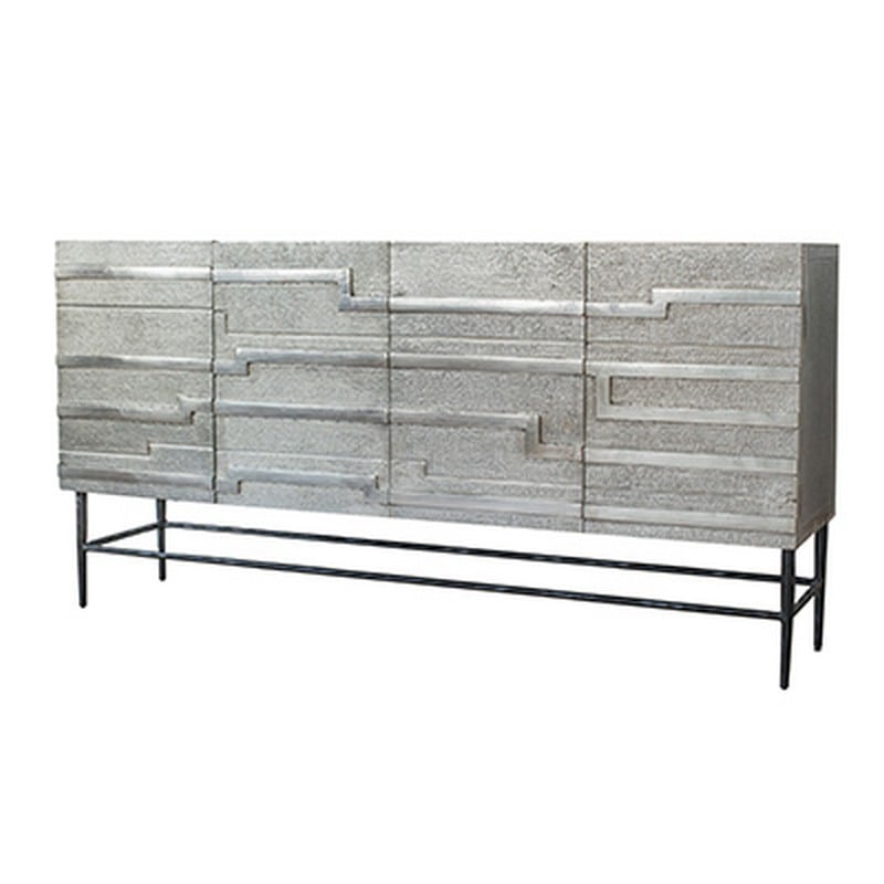 Artekko Artekko Sur Ασημί Μπουφές από Ορείχαλκο και Ξύλο (150x37x76) 48678