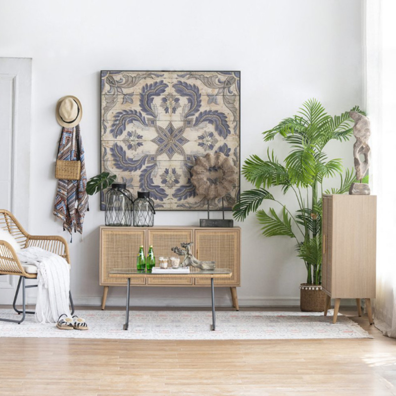 Artekko Artekko Donut Διακοσμητικό Επιτραπέζιο από Ξύλο Καφέ (42x13x67)cm 48691