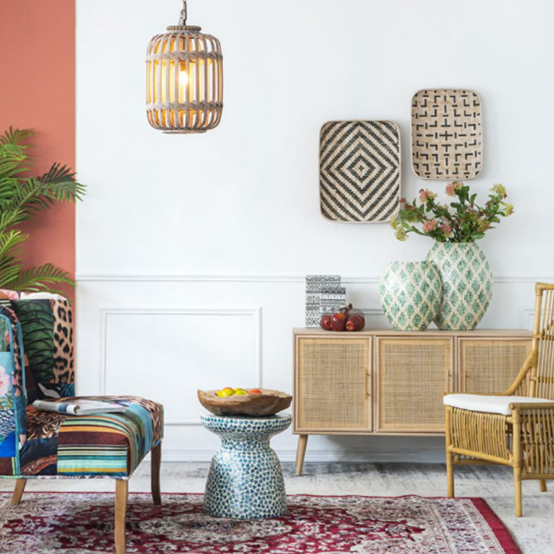 Artekko Artekko Ivory Διακοσμητικό Βάζο Paper Powder Capiz Πράσινο Λευκό (38x18x45)cm 48754