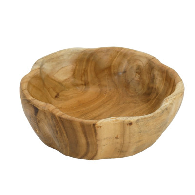 Artekko Artekko Woody Διακοσμητικό Μπολ από Ξύλο Teak (19x19x5)cm 49697