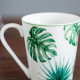 Artekko Artekko Tropical Πήλινες Κούπες με Πράσινα Φύλλα (12x8x10)cm 4pcs 60032