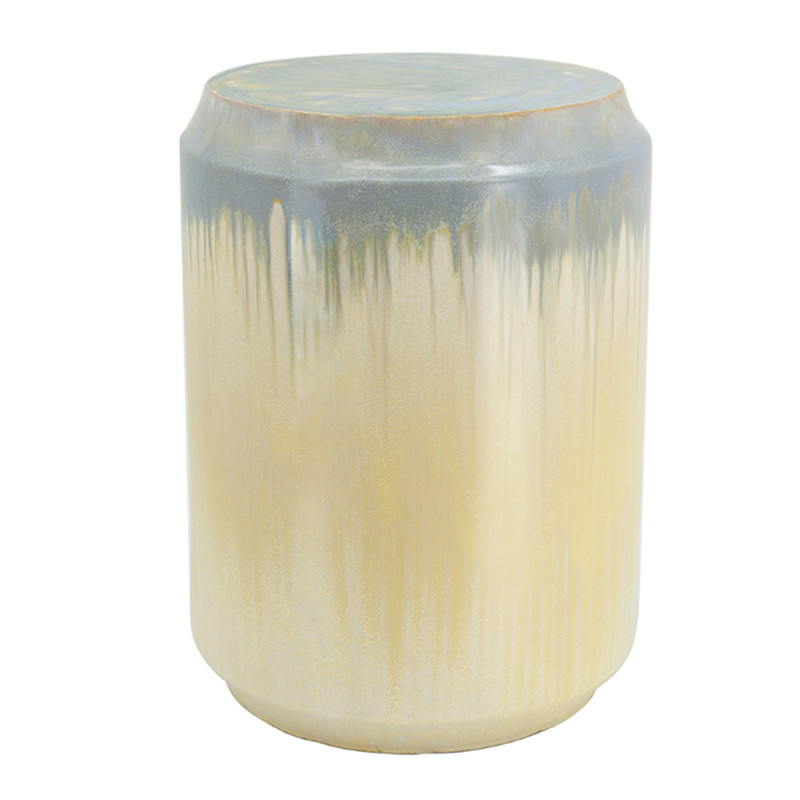 Artekko Artekko Metro Τραπέζι Βοηθητικό Σκαμπό Κεραμικό Μπεζ (33x33x45.7)cm 60062