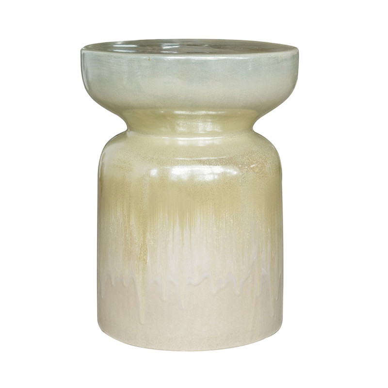 Artekko Artekko Metro Μπεζ Κεραμικό Τραπέζι Βοηθητικό Σκαμπό (34.9x34.9x45.7)cm 60085