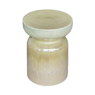 Artekko Artekko Metro Μπεζ Κεραμικό Τραπέζι Βοηθητικό Σκαμπό (34.9x34.9x45.7)cm 60085