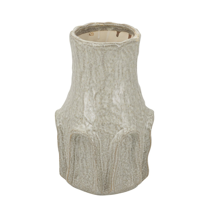Artekko Artekko Akali Μπεζ Κεραμικό Διακοσμητικό Βάζο (18x18x29.5)cm 61164