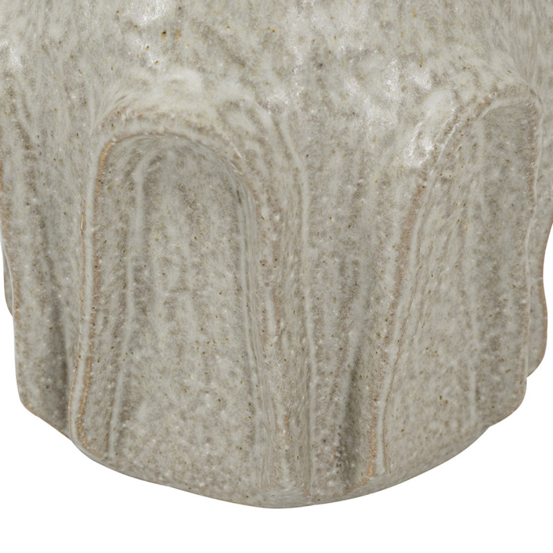 Artekko Artekko Akali Μπεζ Κεραμικό Διακοσμητικό Βάζο (18x18x29.5)cm 61164