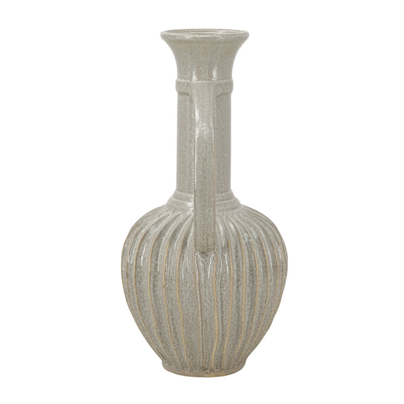 Artekko Artekko Akali Μπεζ Κεραμικό Διακοσμητικό Βάζο Δοχείο (27x23.5x48)cm 61166