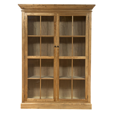 Artekko Artekko Βιτρίνα από ξύλο μασίφ (160x45x220)cm 617-0248