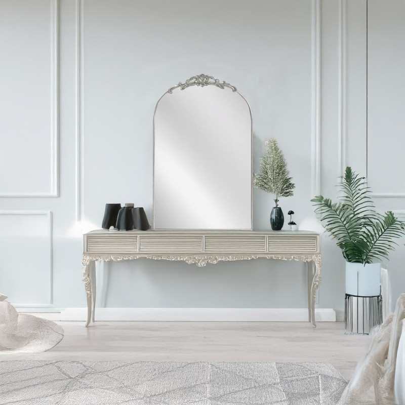 Artekko Artekko Dia Ασημί Μεταλλικός Καθρέπτης Τοίχου (50.5x4x80.5)cm 661-2003-SILVER