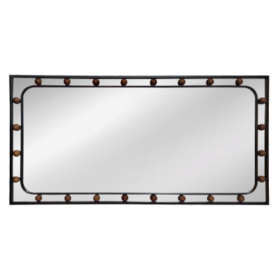 Artekko Artekko Dia Οριζόντιος Μαύρος Μεταλλικός Καθρέπτης Τοίχου (60x3x92)cm 661-2013H