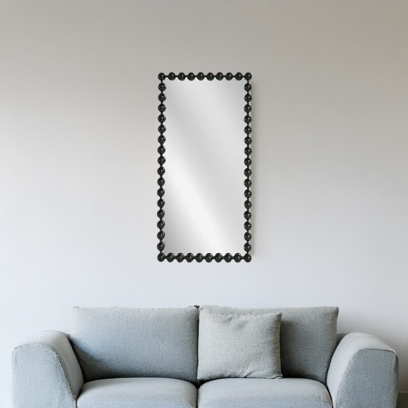 Artekko Artekko Dia Μαύρος Μεταλλικός Καθρέπτης Τοίχου (70x4.5x130)cm 661-2017-BLACK